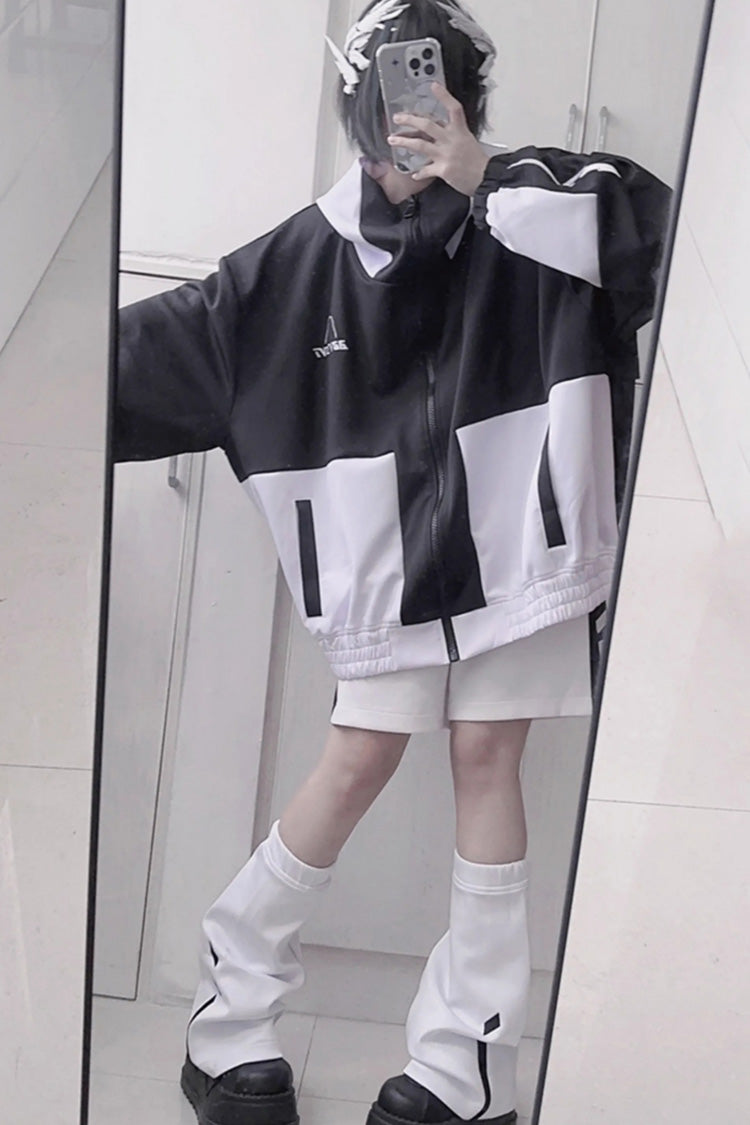 Charming Long Sleeve Printed Jirai Kei Sports Jacket 2 Colors