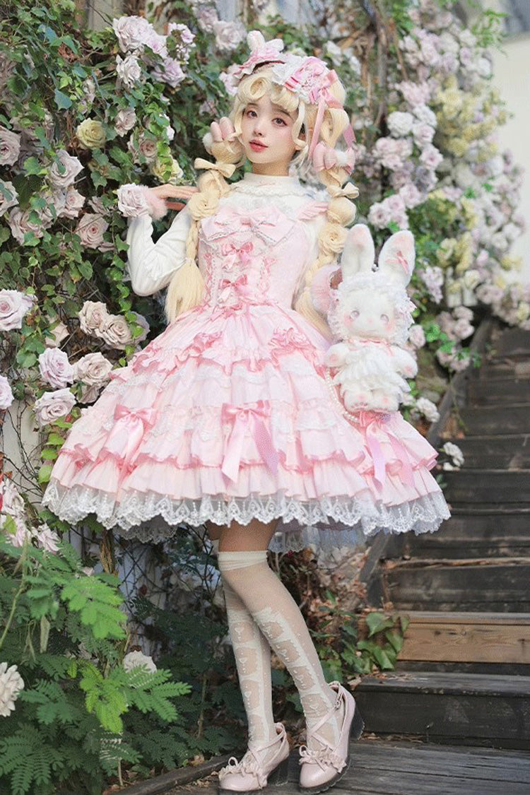 Princess Ballet JSK Dress - Multi-Layer Bow Lace