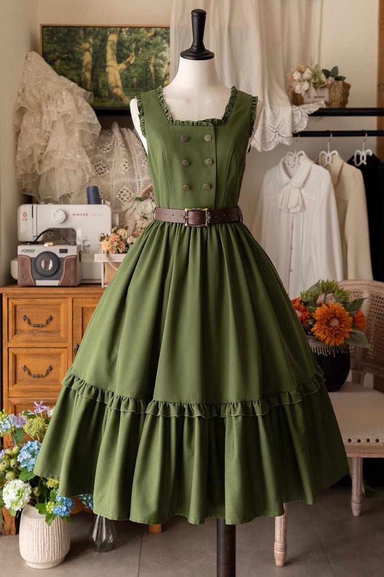 Small Estate Vintage Elegant Lolita Dress with Ruffle Details