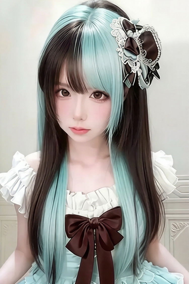 Highlighted Straight Wig - Long Lolita Hair