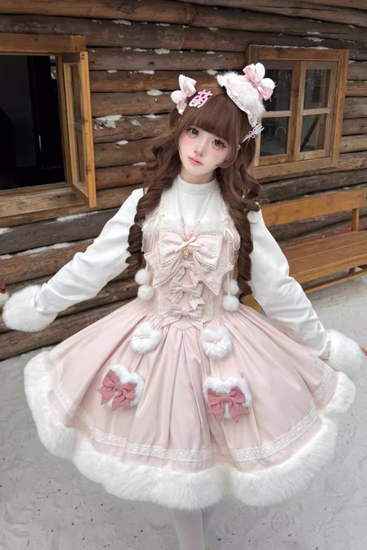 Furry Bow Sweet Lolita Dress