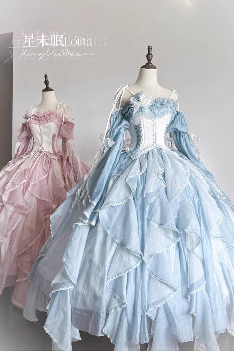 Praise of the Flower Goddess Off Shoulder Lolita JSK with Hanayome Ruffles
