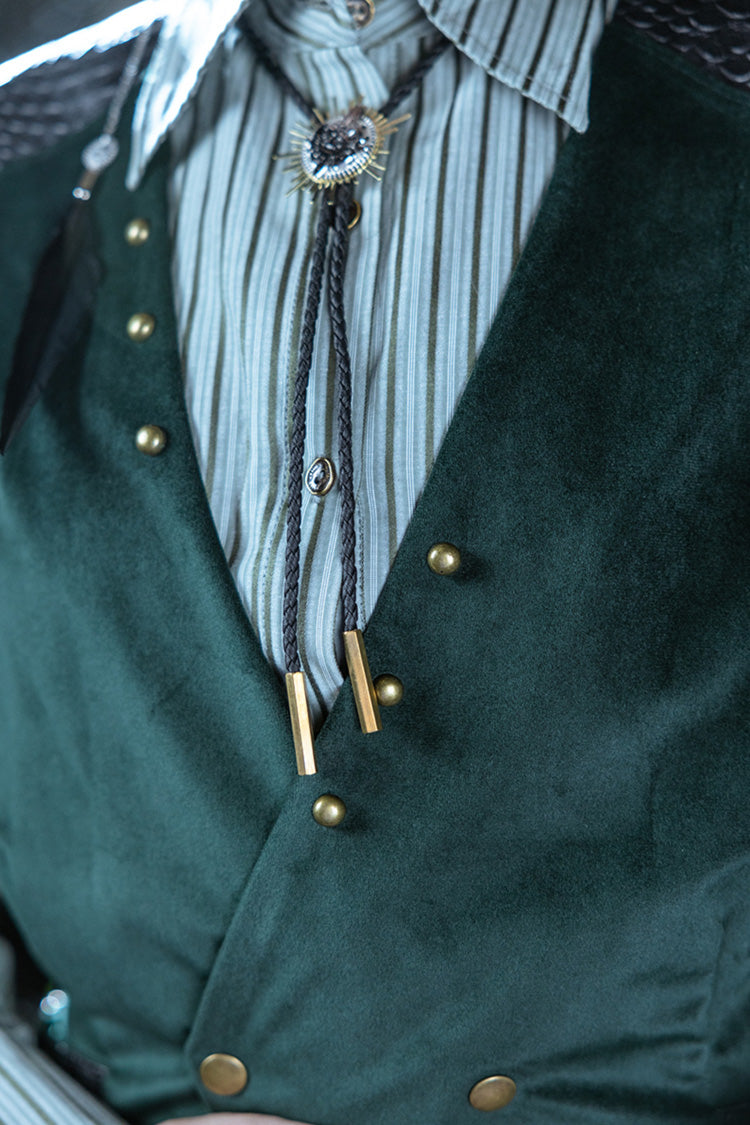 Emerald Double-Breasted Slim Ouji Prince Handsome Lolita Waistcoat
