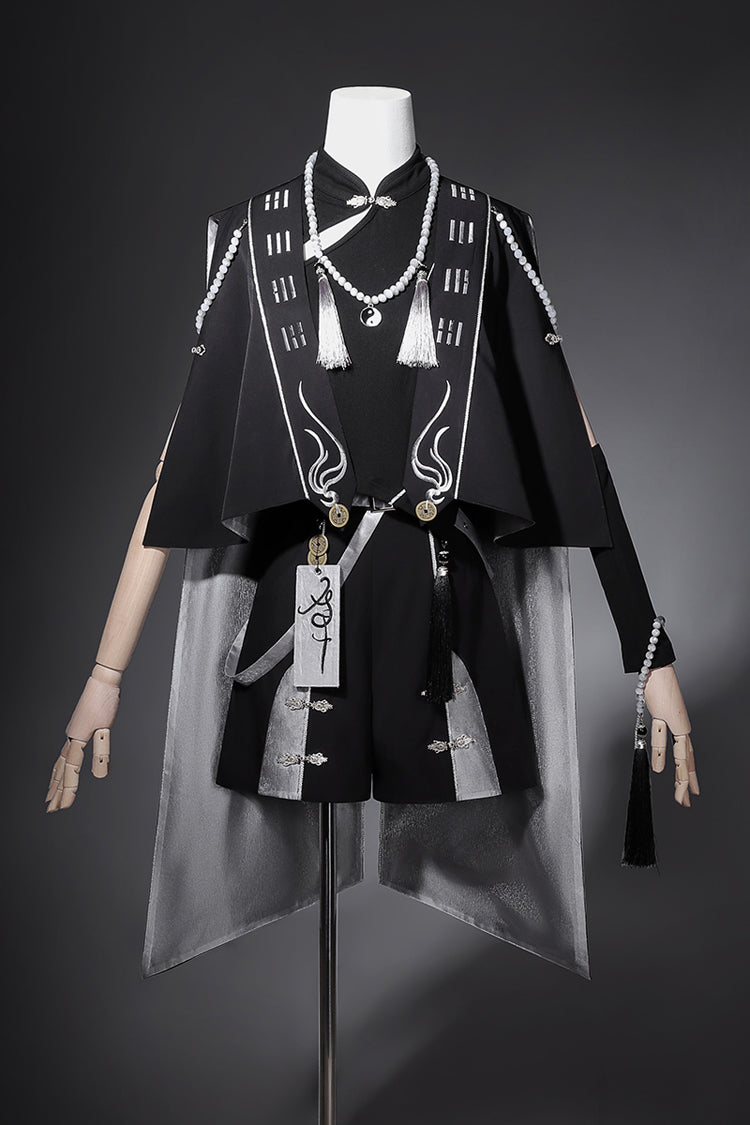Sleeveless Chinese Style Ouji Lolita Set - Black