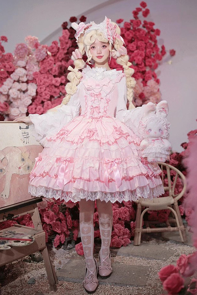 Princess Ballet JSK Dress - Multi-Layer Bow Lace