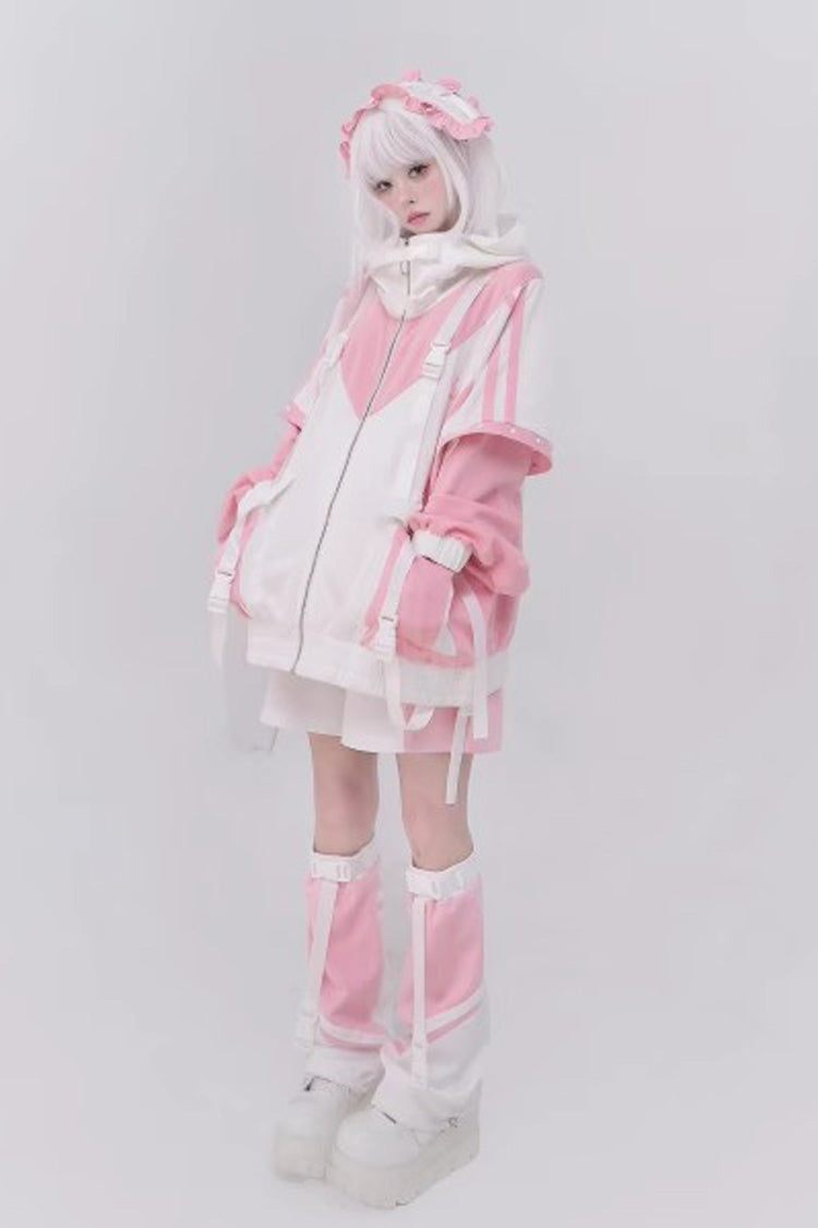 Graphic Print Jirai Kei Cool Jacket