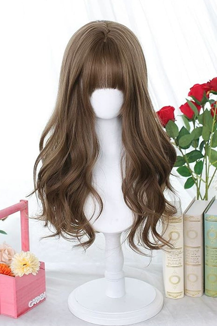 Rose Linen Japanese School-Style Wavy Curly Lolita Hairpiece