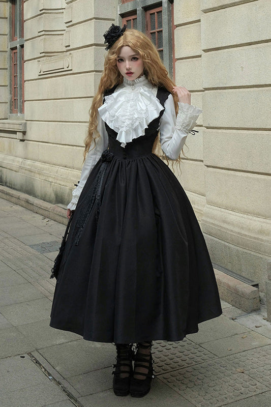 Classic Gothic Lolita JSK Dress with Night Traveler and Support