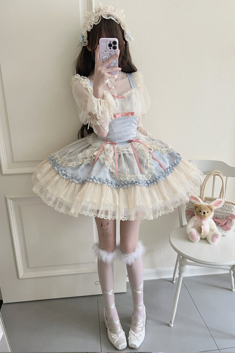 Ballet Lace JSK Dress with Bowknot in 4 Colors