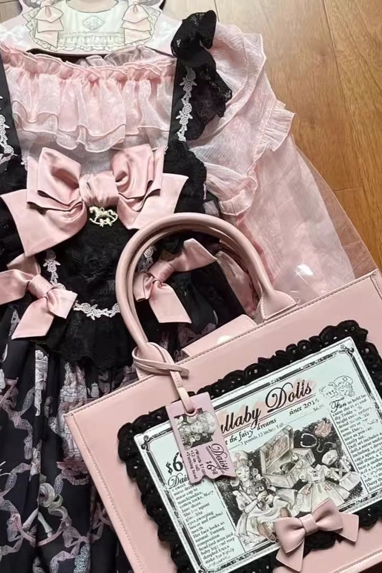 Antique Doll Print Lolita Handbag