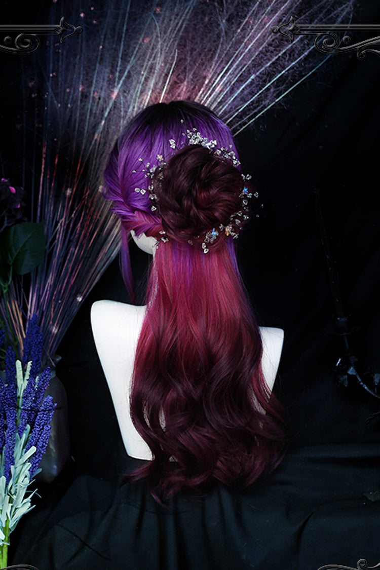 Mauve Ombre Long Tresses Gothic Doll Wig