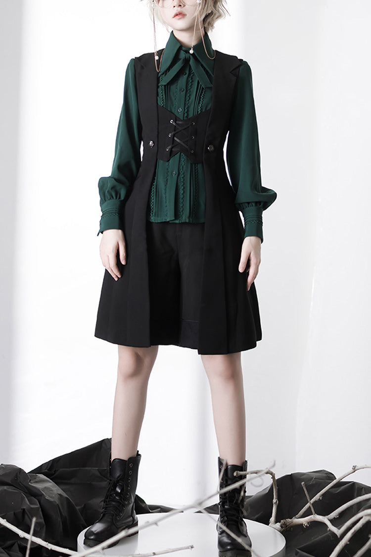 Medieval Ouji Gothic Lolita Extended Waistcoat in Three Shades