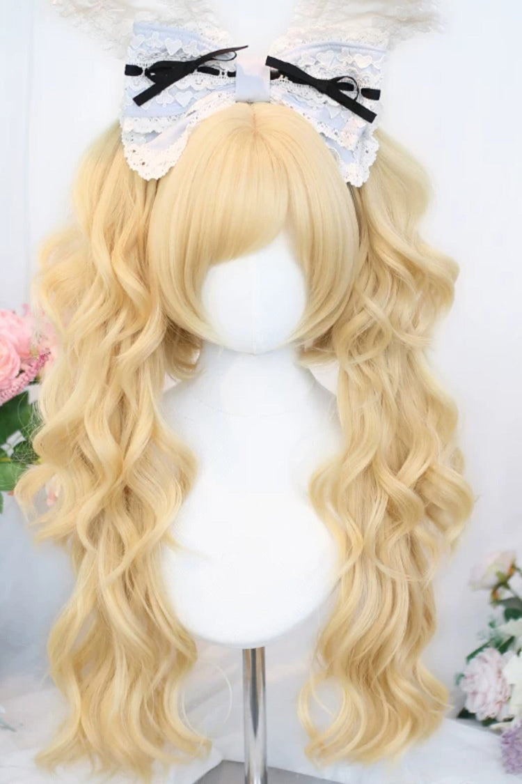 Gold Roman Curls Twin Pigtails Wig Set