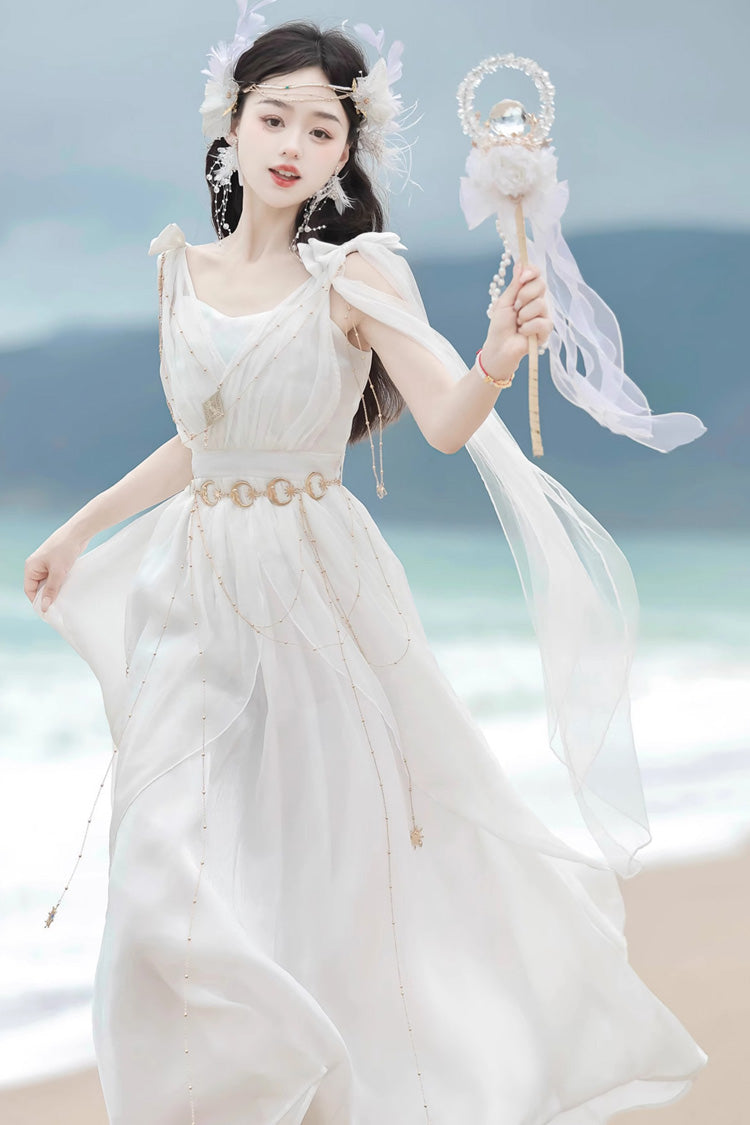 Ivory God's Messenger Greek Style Sleeveless Ruffle Elegant Lolita JSK