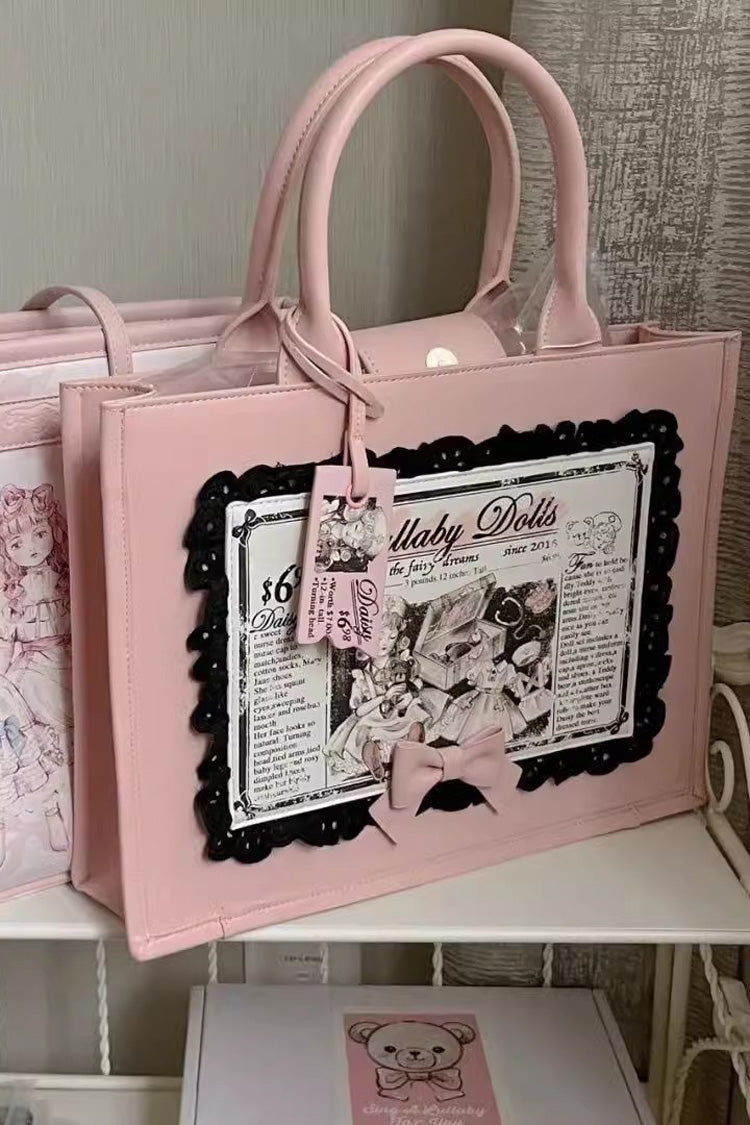 Antique Doll Print Lolita Handbag