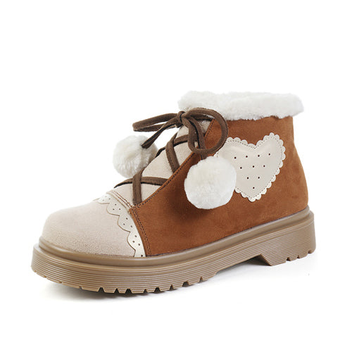 Suede Sweet Lolita Short Martin Boots