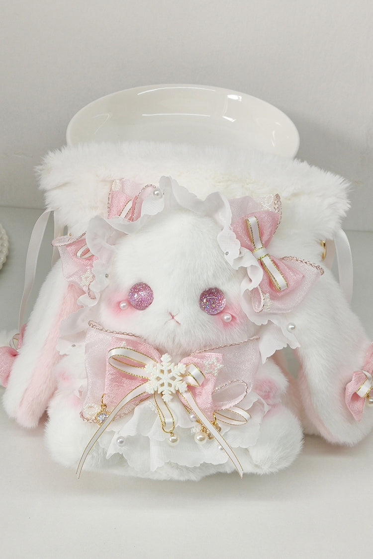 Sweet Lolita Bunny Bucket Bag with Drawstring and Bow, 10 Shades