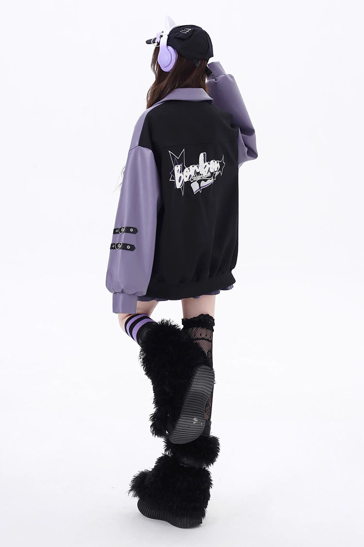 Japanese Jirai Kei Embroidered Coat with Gothic Stitching