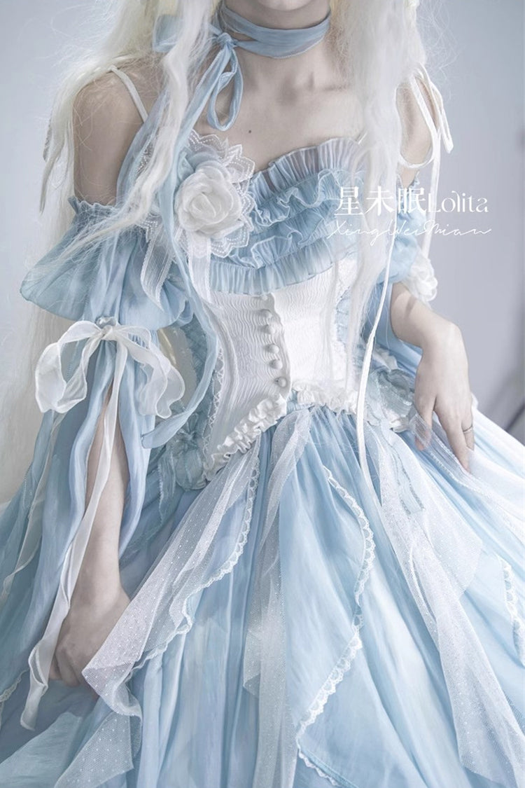 Praise of the Flower Goddess Off Shoulder Lolita JSK with Hanayome Ruffles