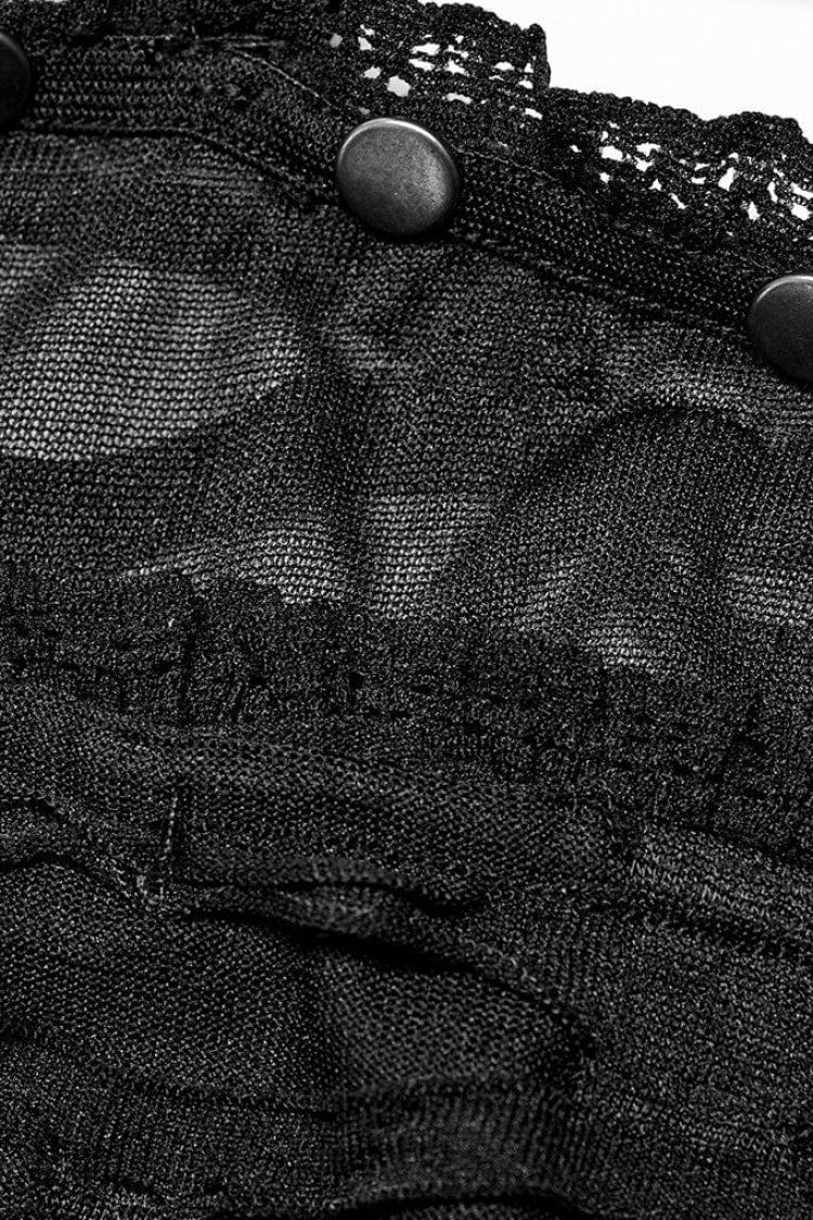 Sleeveless Halterneck Ripped Gothic Corset