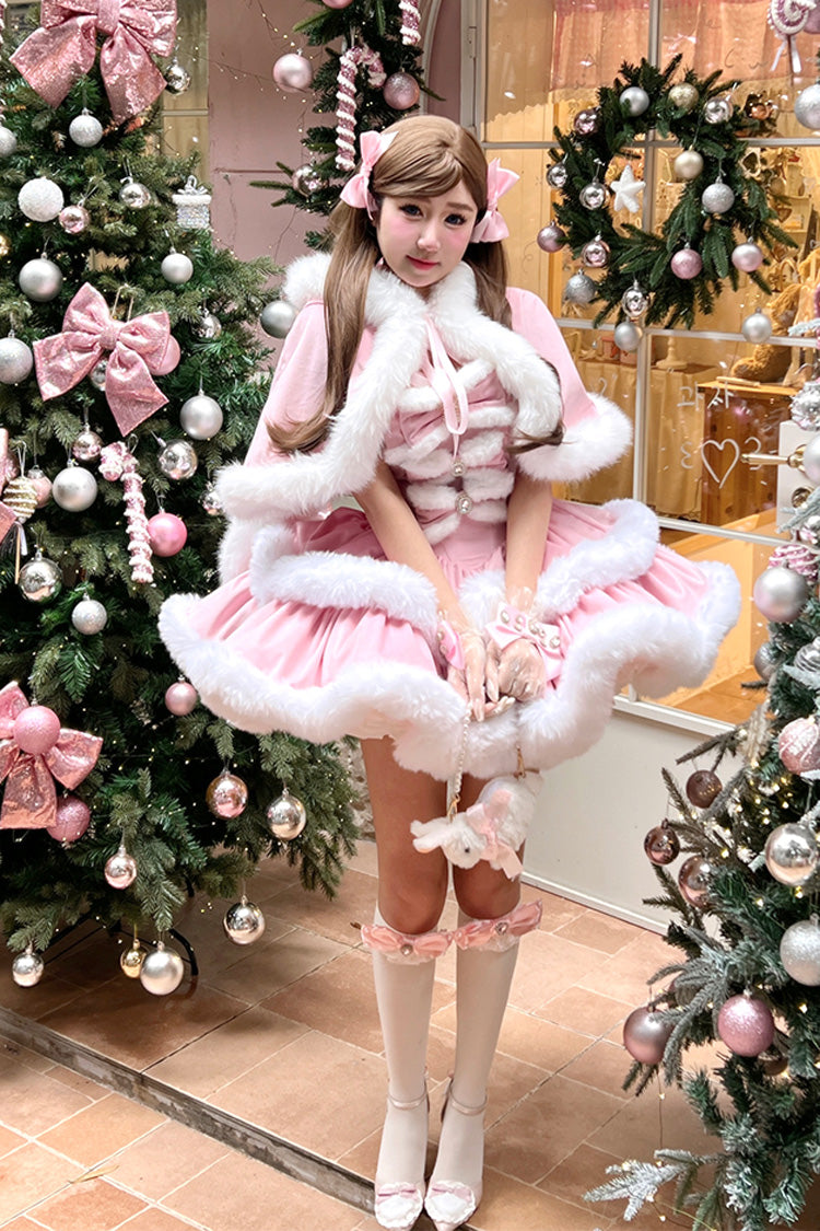 Pink Double-Bow Strapless Princess Dress