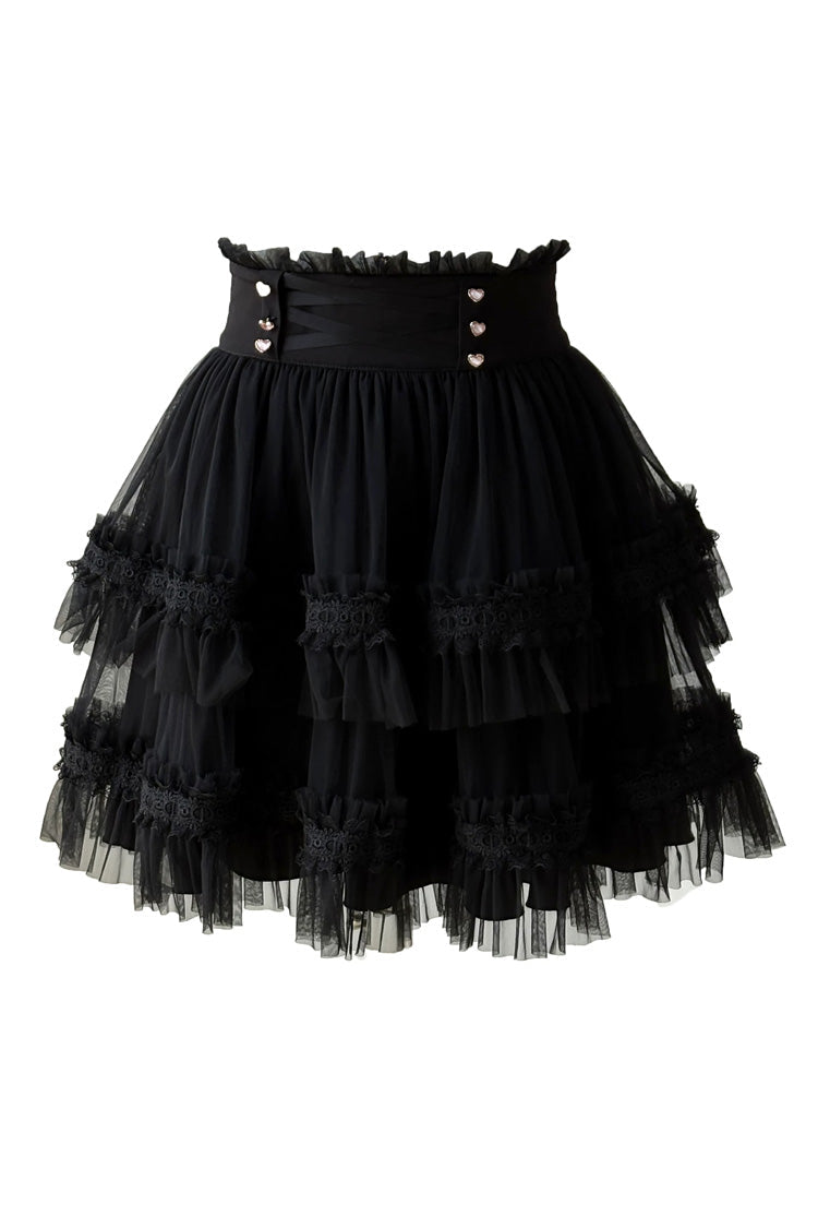 Velvet Bunny Double-Layered Ruffled Lace Sailor Collar Plus-Size Two-Piece