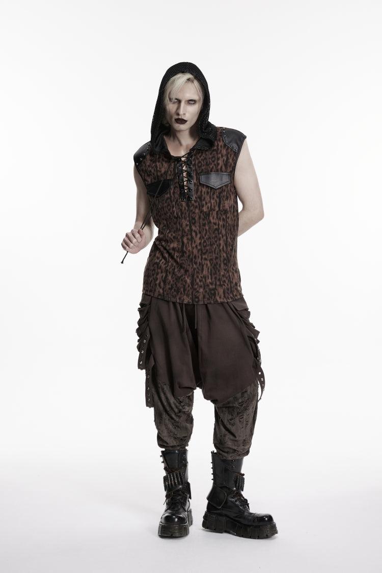 Punk T-Shirt with Lace-Up and Mesh