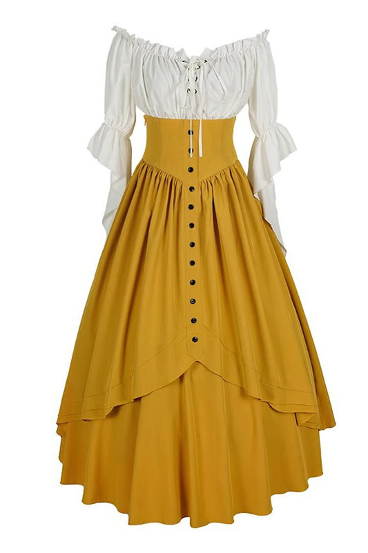Elegant Gothic Ruffle Victorian Skirt in 8 Hues