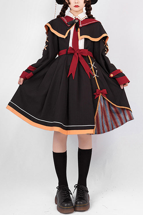 Onyx OP Dress - Magic High Waist Sweet Lolita with Cloak