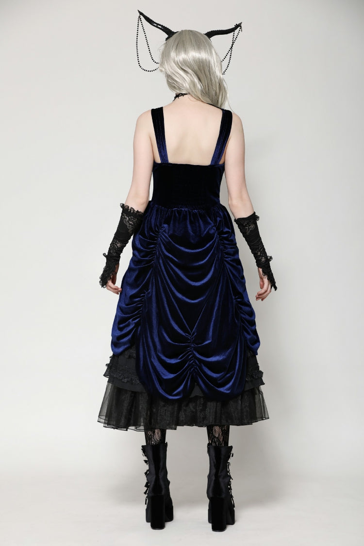 Sleeveless Multi-Layered Ruffled Lace Gothic Slip Dress Wedding Dress