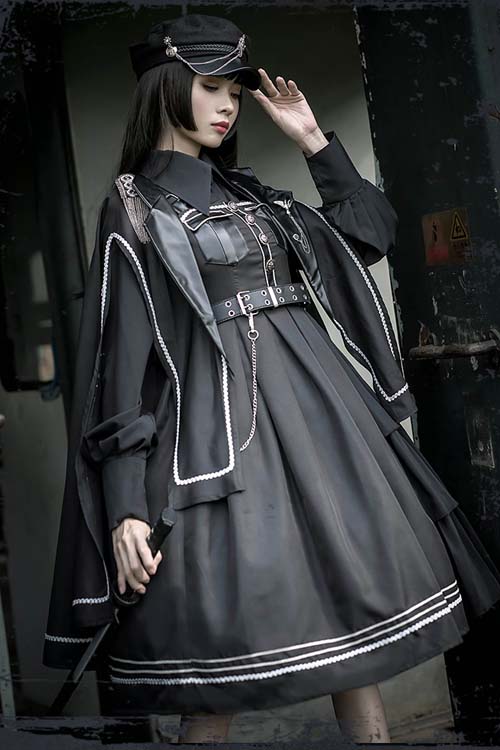Cool Gothic Lolita JSK Dress with Night Owl Design