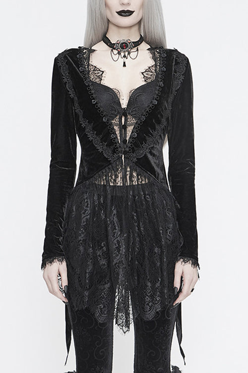 Knitted Mini Jacket Dress - Black