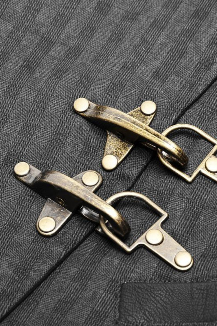 Steampunk Crossover Formal Vest with Metal Buckle