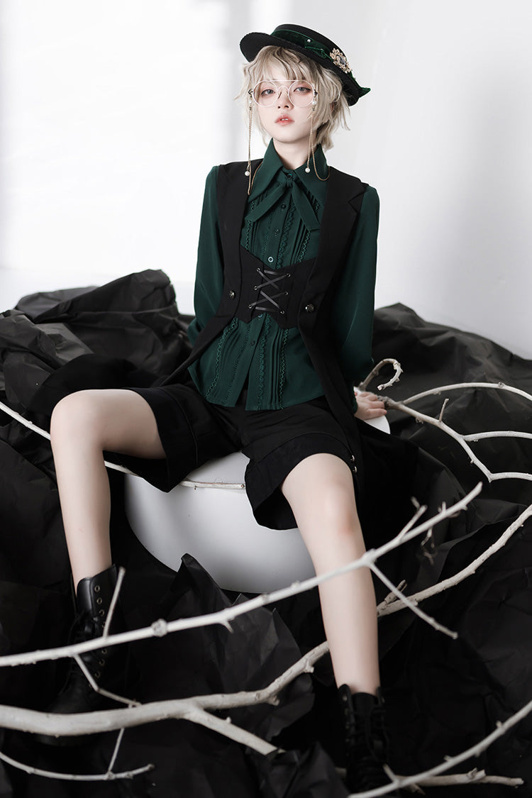 Medieval Ouji Gothic Lolita Extended Waistcoat in Three Shades