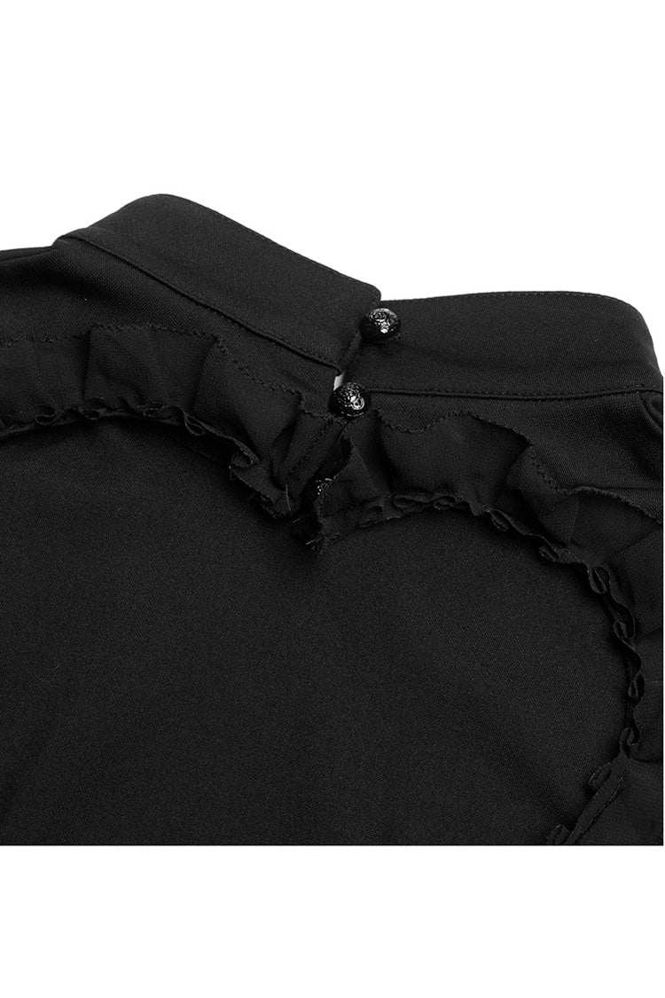 Heart Shaped Hollow High Waist Bow Steam Punk Dress