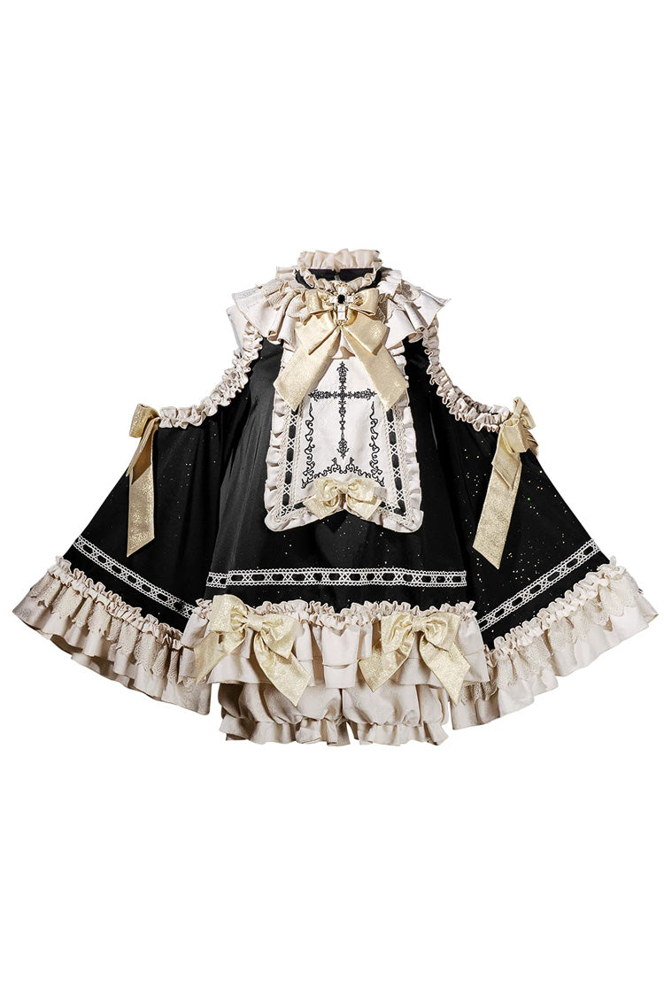 Ouji Lolita Set with Off-Shoulder and Bow