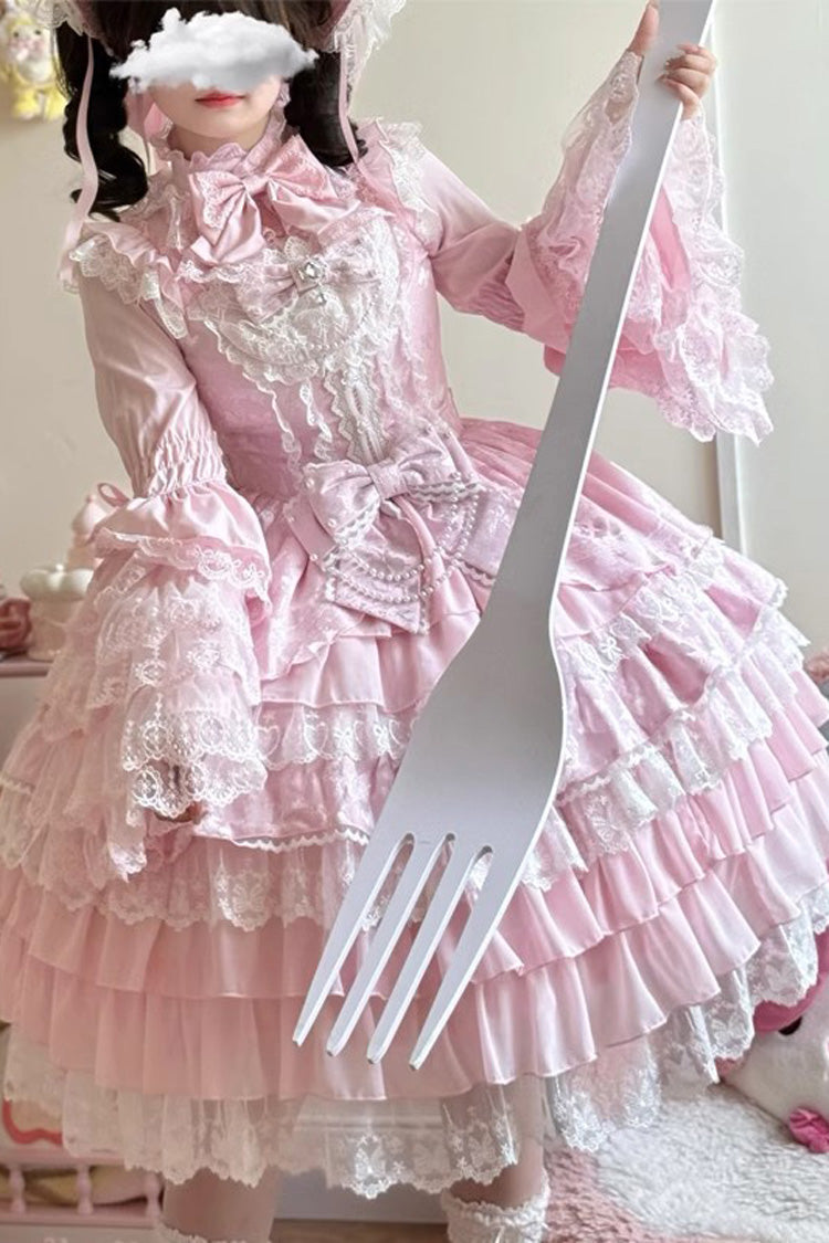 Gorgeous Multi-Layer JSK Dress with Bow in 4 Colors