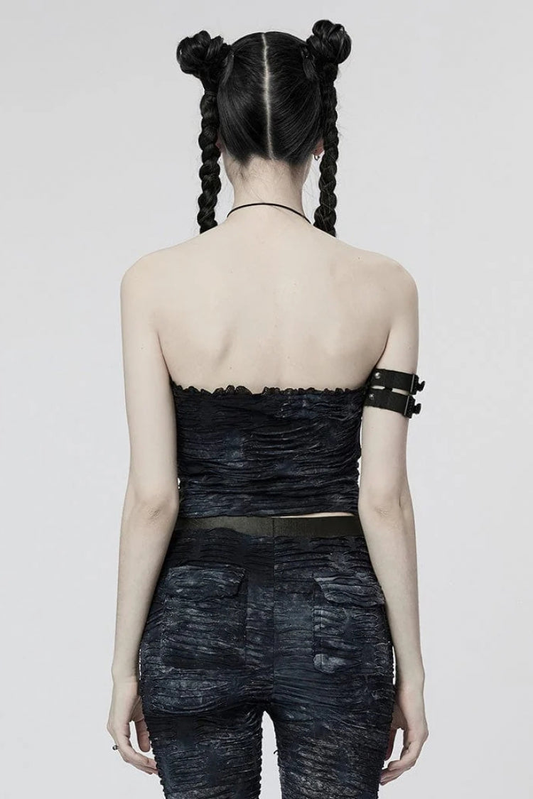 Sleeveless Halterneck Ripped Gothic Corset