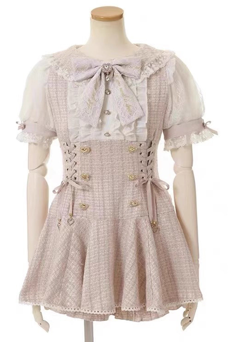 Lace Blouse and Shorts Set - Jirai Kei Outfit