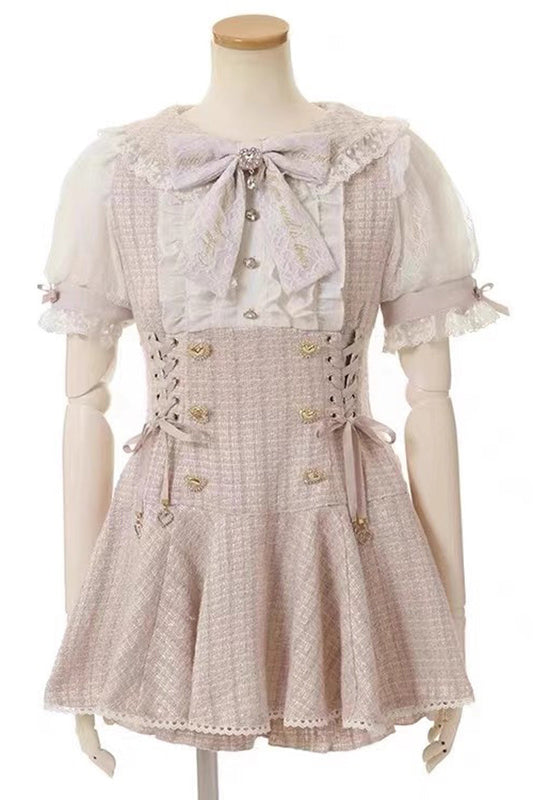 Lace Blouse and Shorts Set - Jirai Kei Outfit