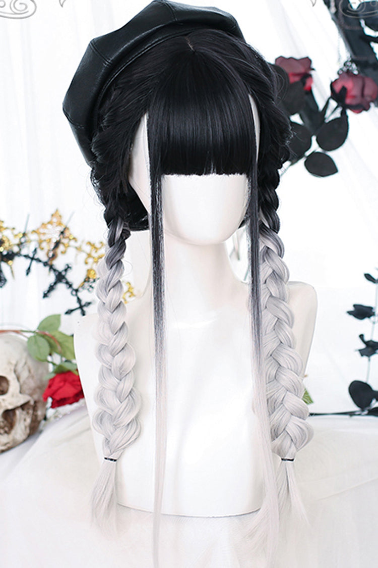 Classic Lolita Wig with Gradient Straight Hair in Natural Black