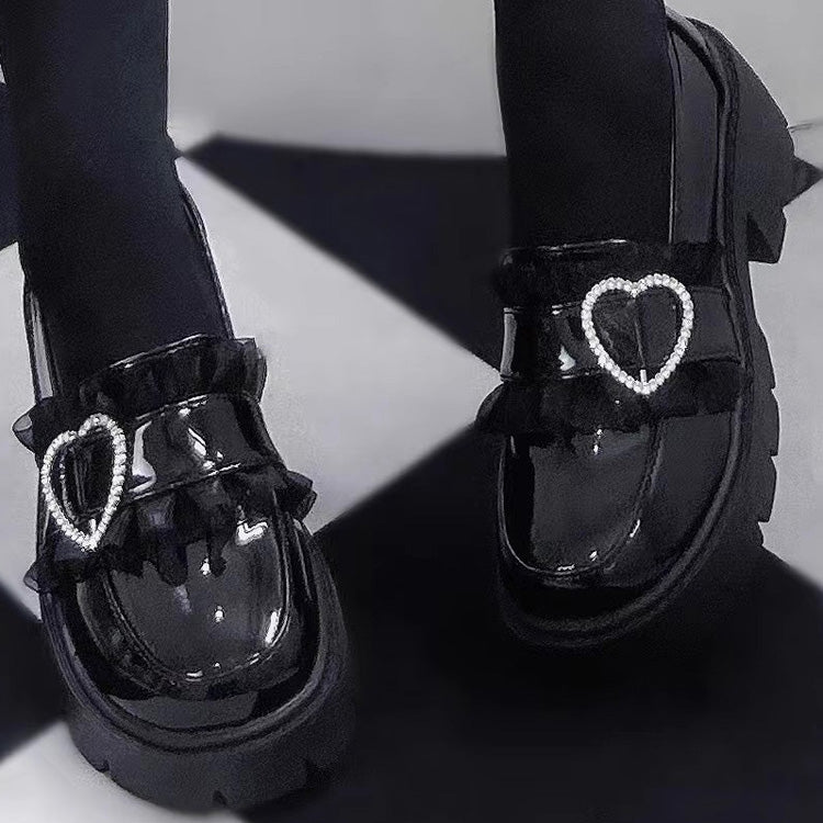 Heart Rhinestone Elegant Platforms in 3 Colors