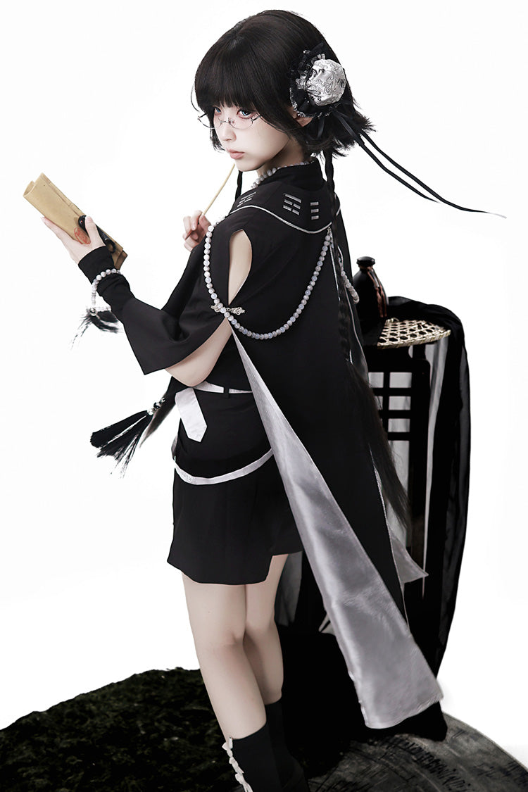 Sleeveless Chinese Style Ouji Lolita Set - Black