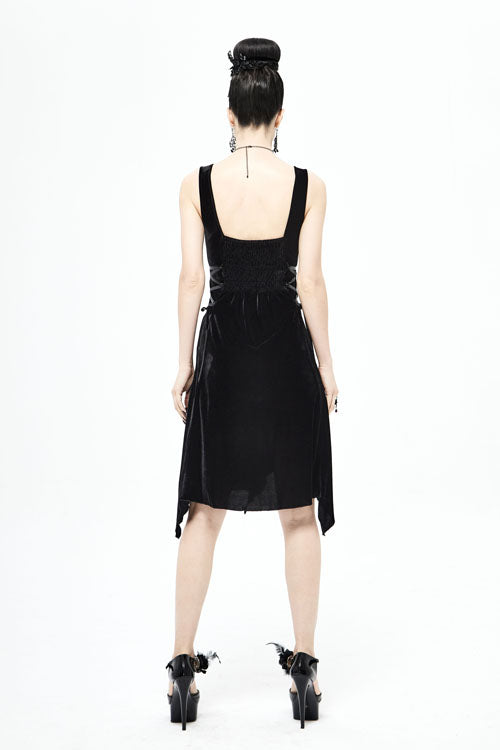 Angular Hem Gothic Dress with Sharp Silhouette