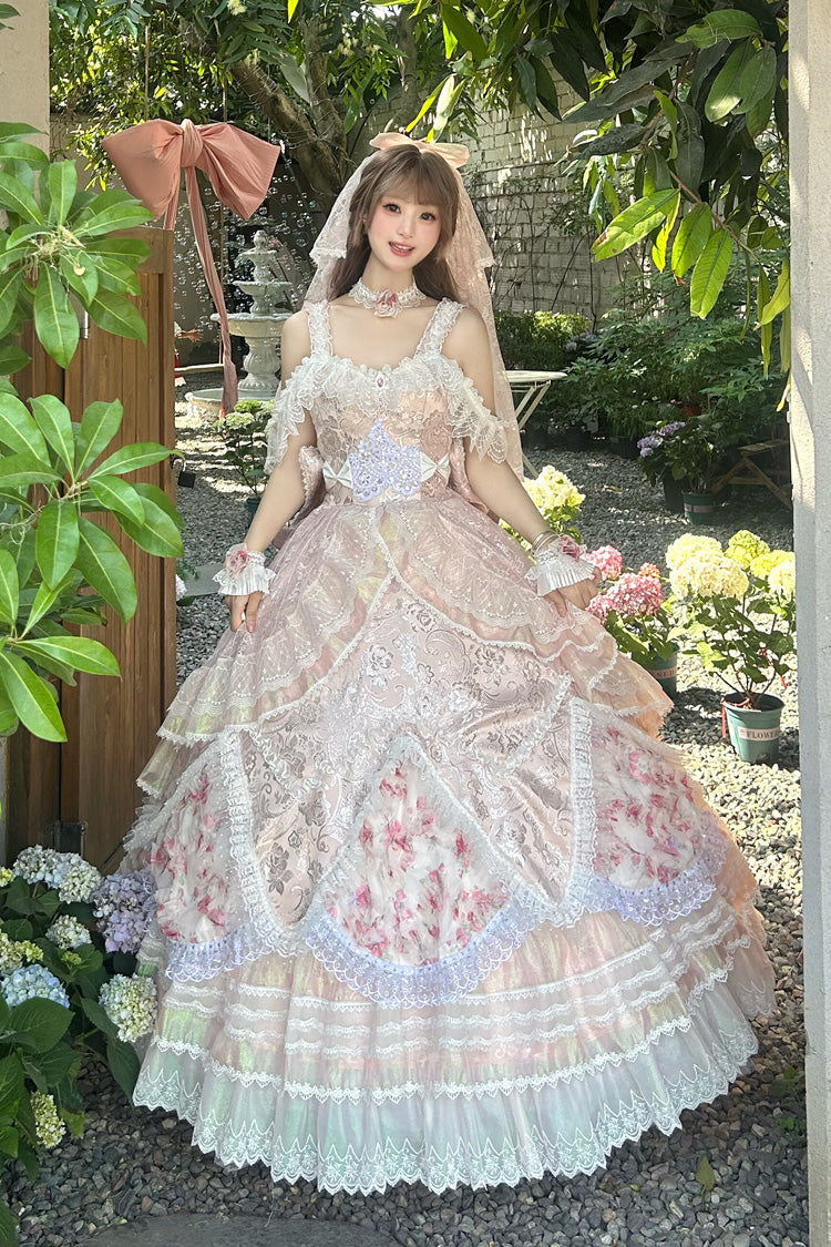 Embroidered Ruffled Hanayome Plus Size Lolita Dress Set