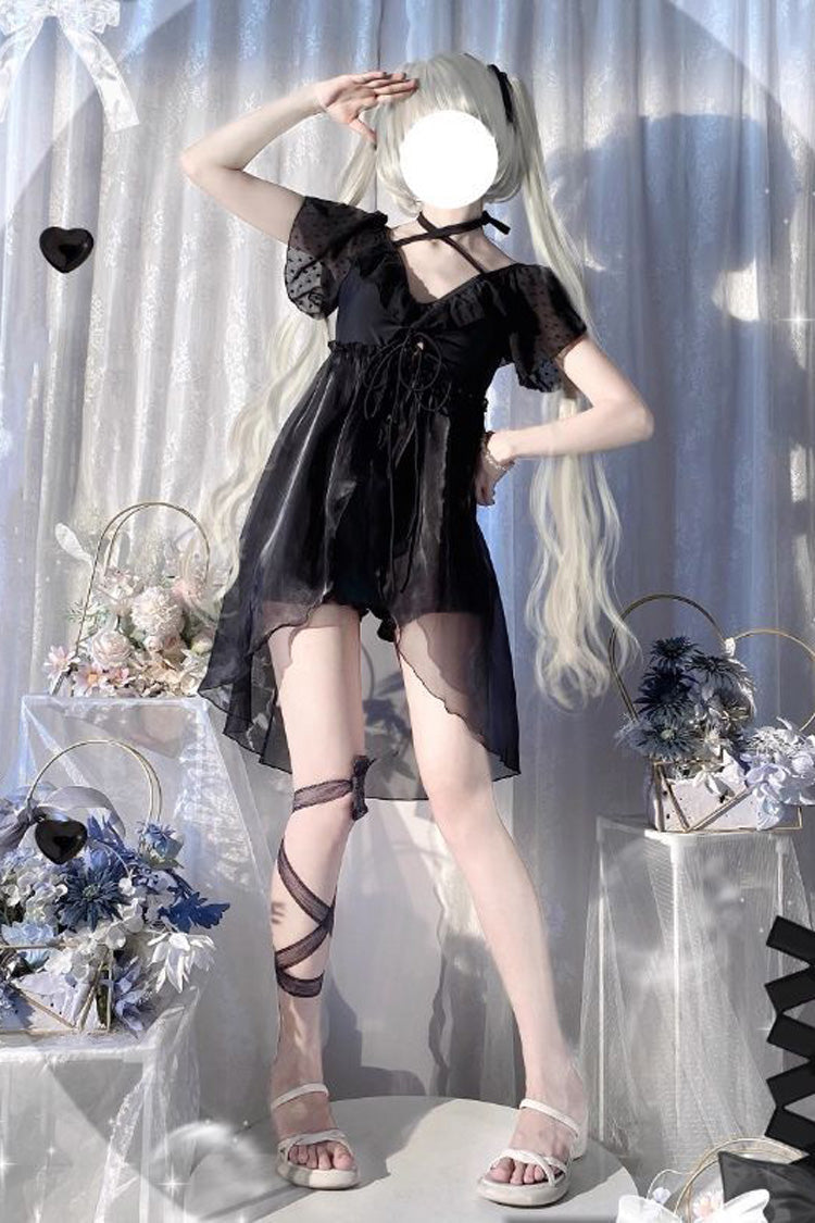 Slim Lace Two-Piece Swimsuit - Lolita Beach Wear