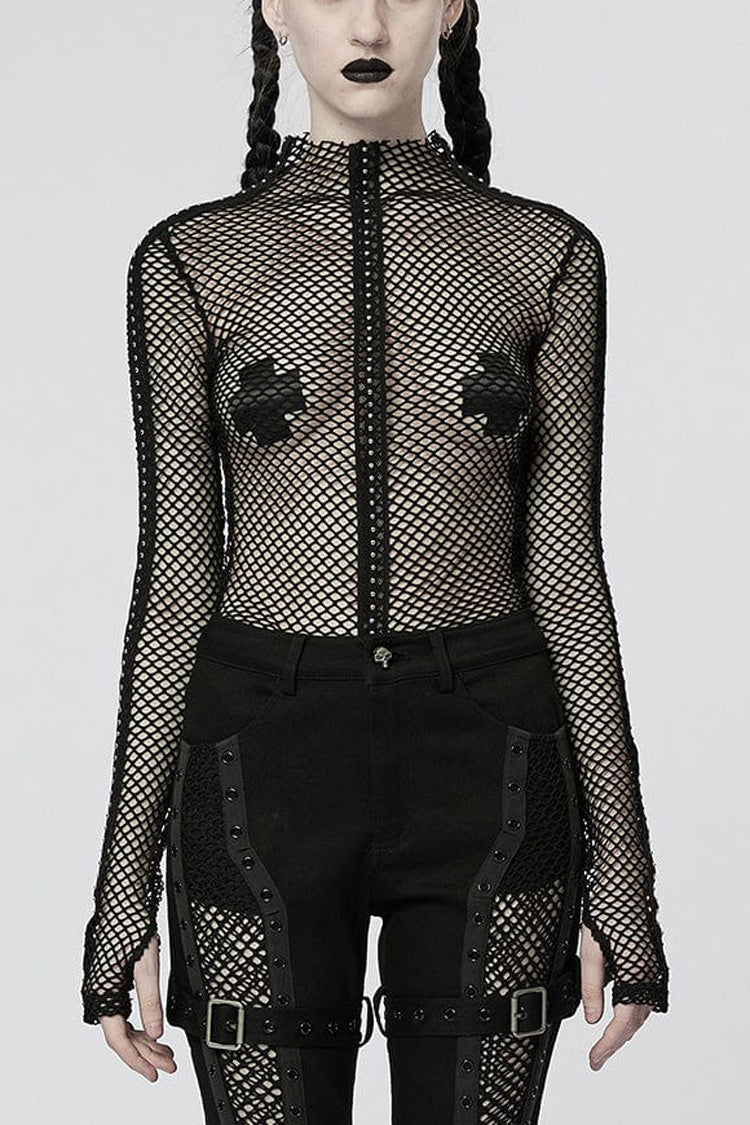 Mesh Ribbon Slim Punk Tee
