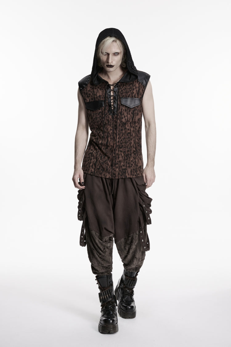 Punk T-Shirt with Lace-Up and Mesh
