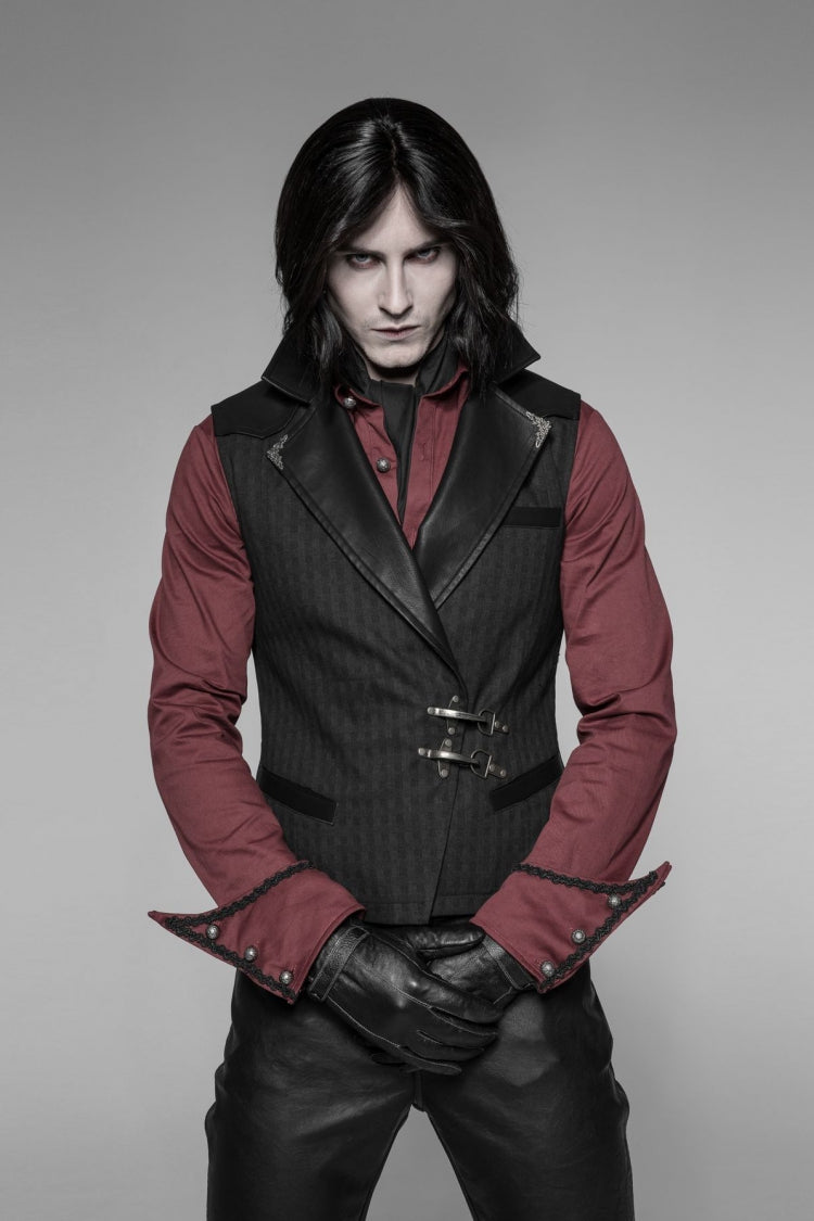 Steampunk Crossover Formal Vest with Metal Buckle