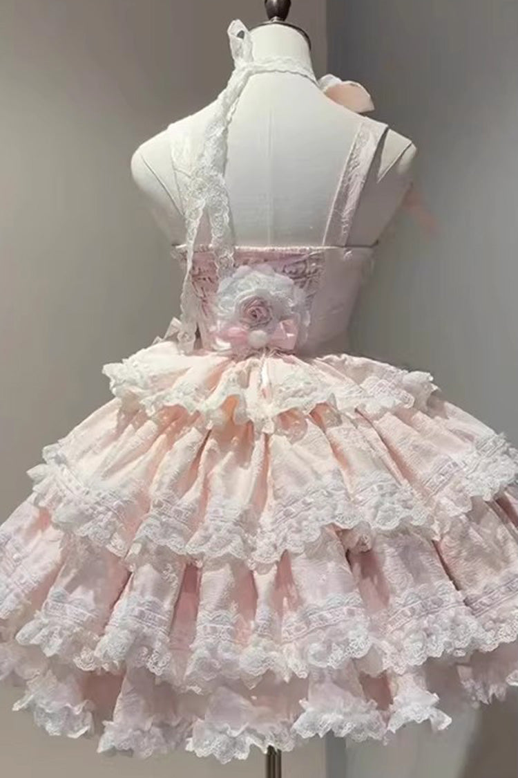 Rose of Confession Elegant Asymmetric Lolita JSK with Lace Details